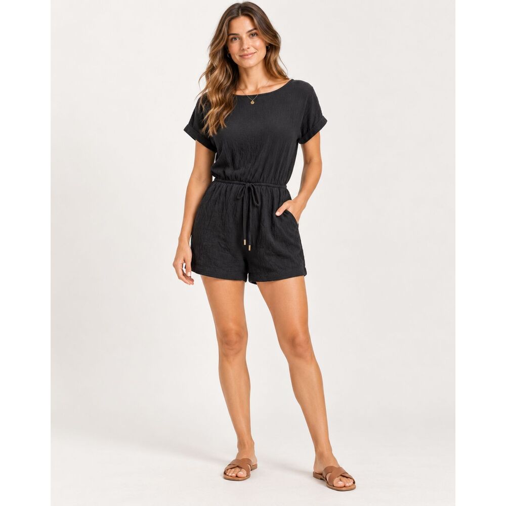 Universal Thread Target Black Shorts Romper XS Cut Out Back Pockets